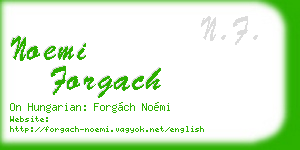 noemi forgach business card